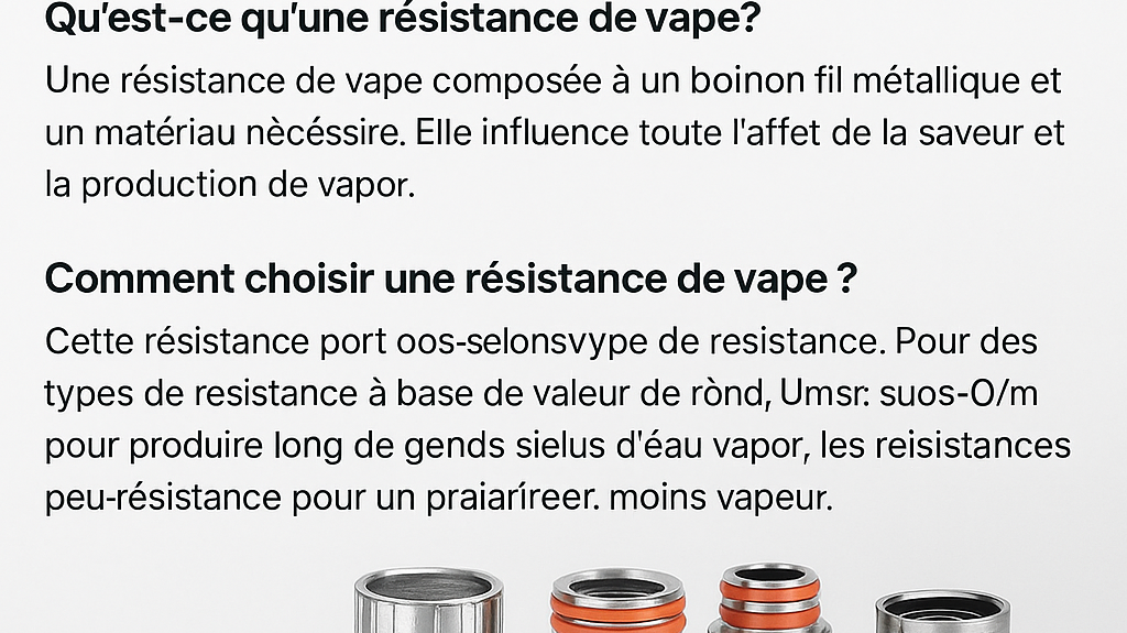 Tout savoir sur les résistances de cigarette électronique