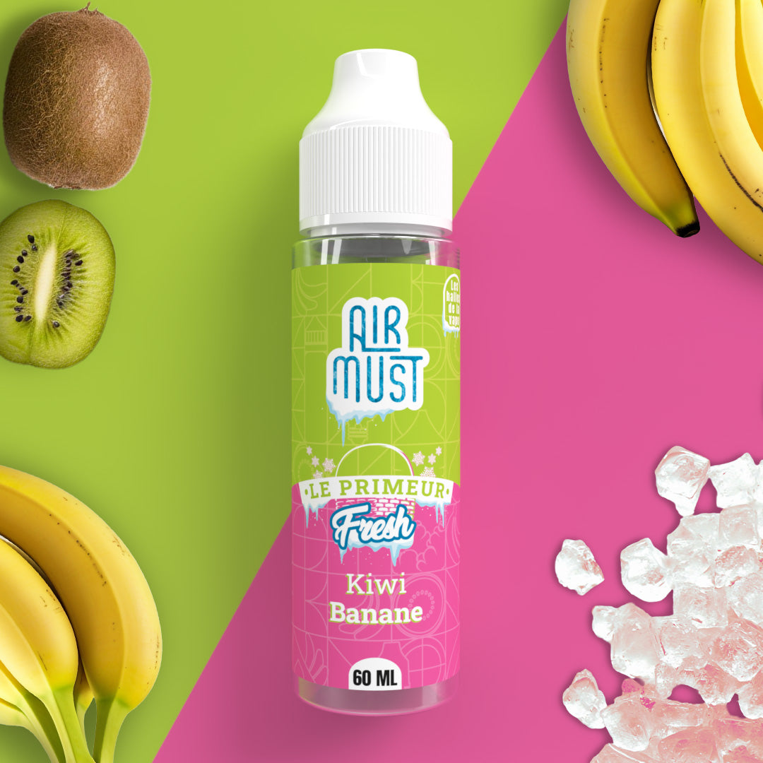 Flacon d'e-liquide Le Primeur Fresh Kiwi Banane d'Airmust, 60 ml