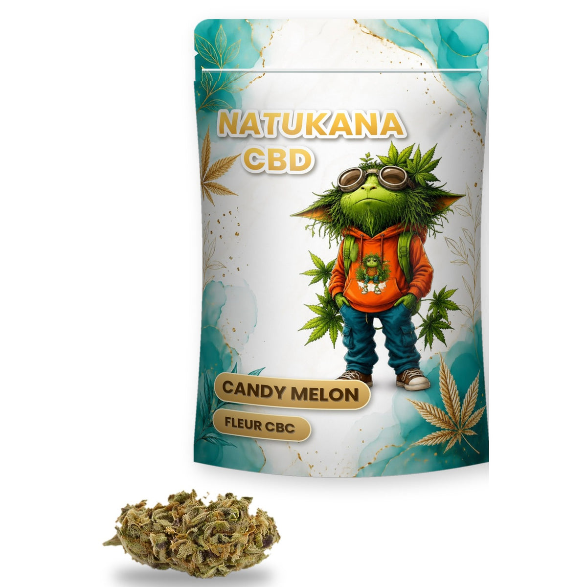 Sachet Natukana Candy Melon CBC et fleur de chanvre