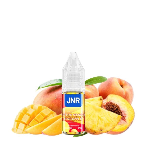 Flacon d'e-liquide Peach Mango Pineapple de JNR, 10 ml