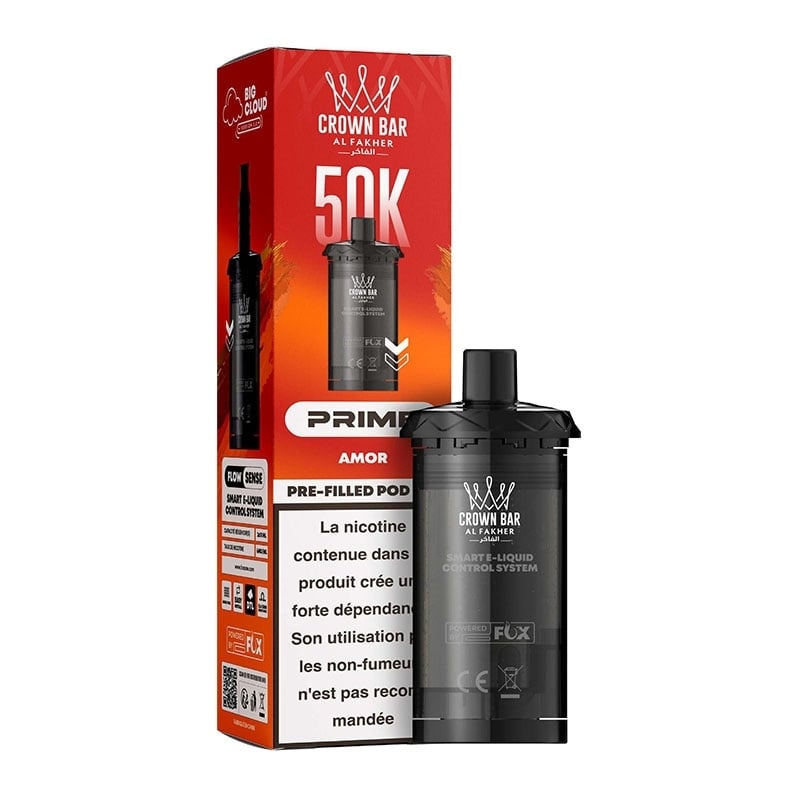 Cartouches Al Fakher Hyper Max Prime 50K, saveur Amor