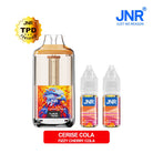 Puff rechargeable JNR Falcon GEM+ 30K Fizzy Cherry Cola (cola cerise pétillant) orange, avec 2 fioles de 10 ml