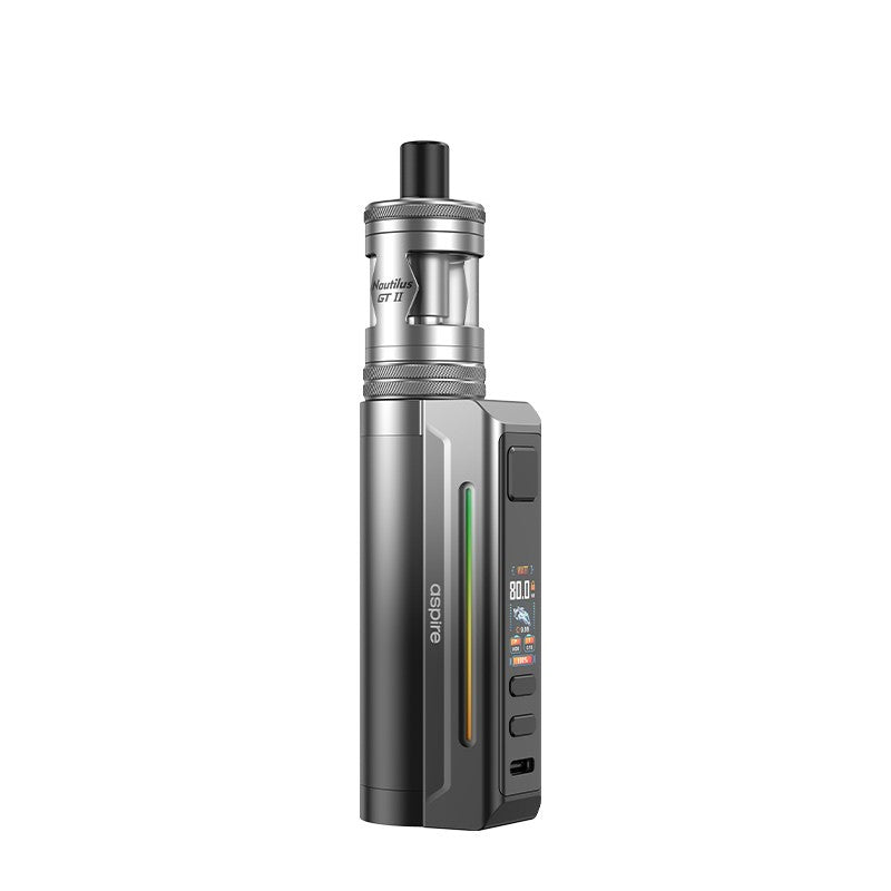 Kit Aspire Zelos X80 gris argent avec clearomiseur Nautilus GT II