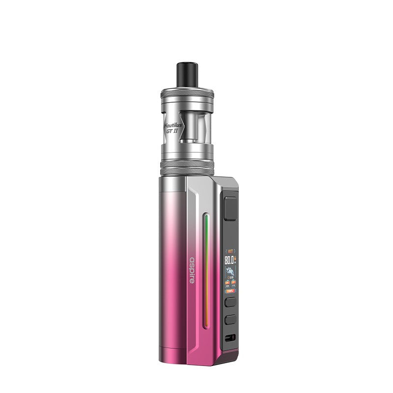 Kit Aspire Zelos X80 rose avec clearomiseur Nautilus GT II