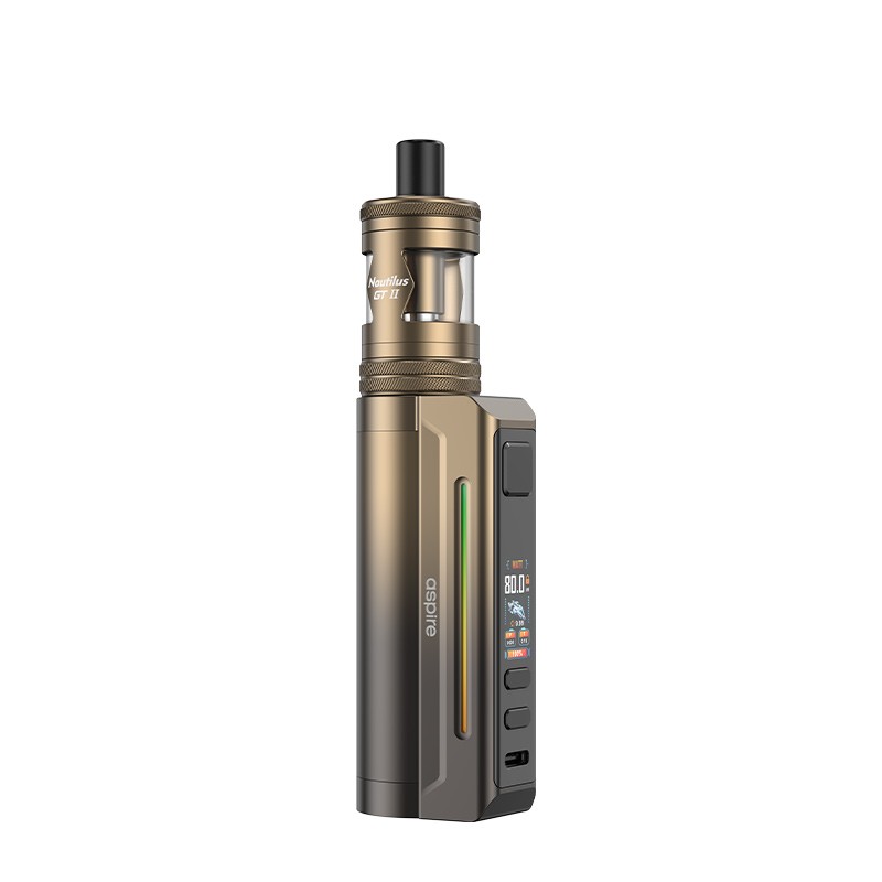 Kit Aspire Zelos X80 bronze avec clearomiseur Nautilus GT II