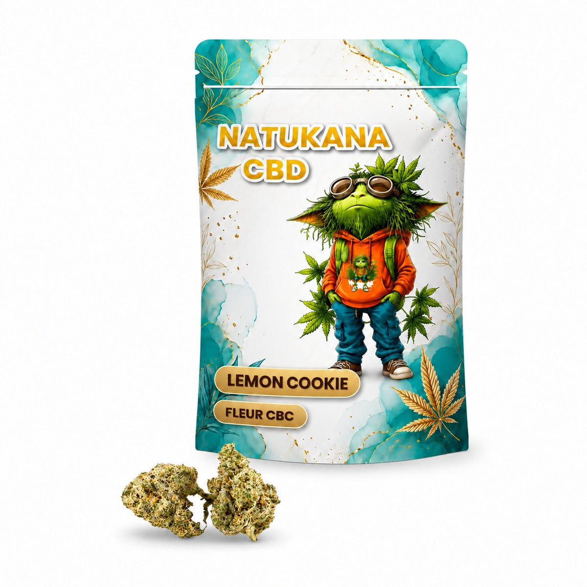 Sachet Natukana Lemon Cookie CBC, fleur de chanvre gamme Magic