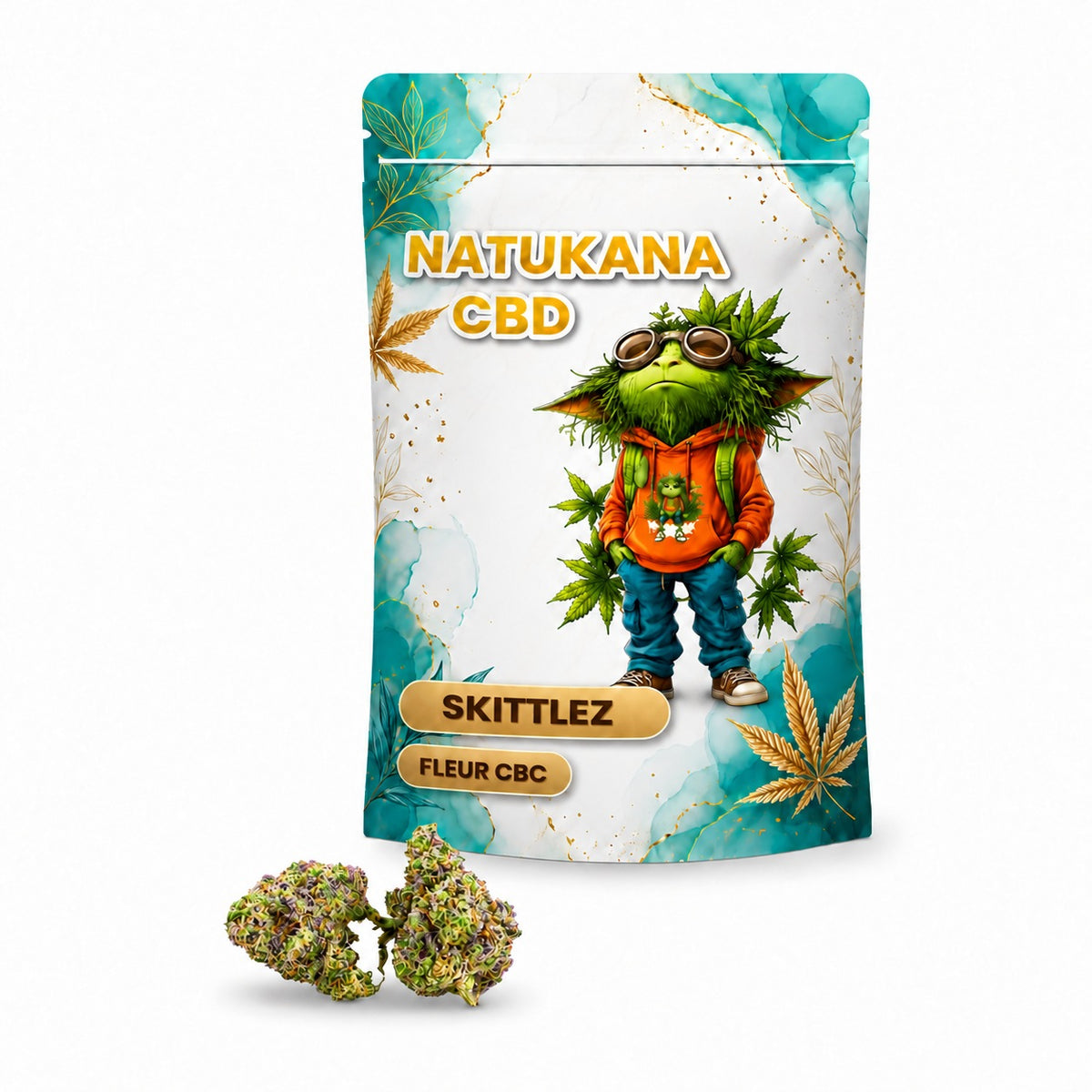 Sachet Natukana Skittlez CBC, fleur de chanvre gamme Magic
