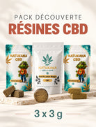 Pack Découverte Résines CBD : Temple Ball, Ice O Lator, Mousseux (3 g)