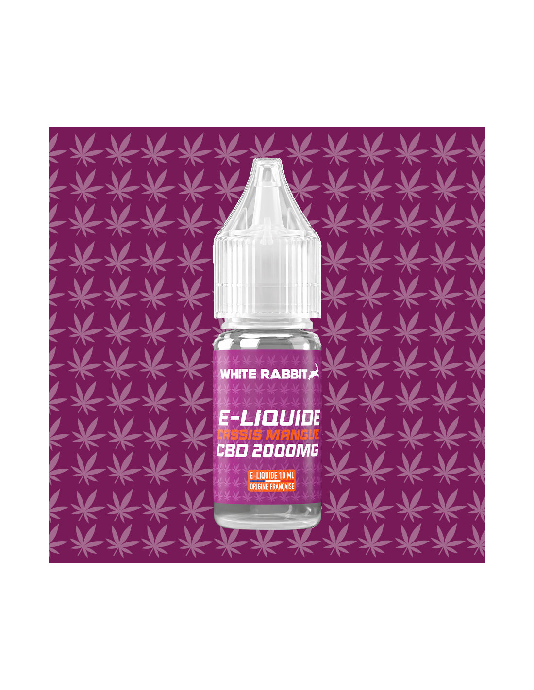 White Rabbit e-liquide CBD 2000mg Cassis Mangue